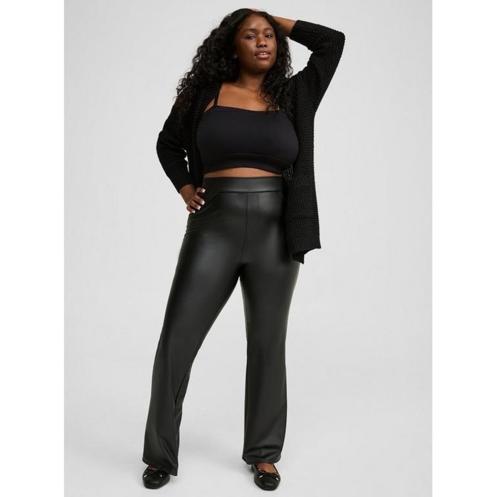 Torrid Full-Length Slim Boot Faux Leather Legging High Rise Black Plus Size 4X